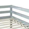 thumbnail image 2 of Euroco Wood Twin Size Loft Bed with Ladder for Kids, Gray, 2 of 12