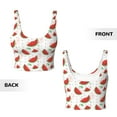 thumbnail image 5 of Picia Hand Drawn Watermelon Sports Bra for Women,Padded Strappy Sports Bras Medium Support Yoga Bra with Removable Cups,Running Yoga Bra-Medium, 5 of 9