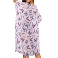 thumbnail image 4 of HELLHERO Half Sleeve Long Kimono Swimsuit Cover Up for Summer High Quality Fabrics Quick Dry Bathing Suit Cover Up Lavender Butterfly Print, 4 of 6