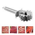 thumbnail image 3 of 1pc Stainless Steel Meat Tenderizer 5 Wheel Steak Pork Loose Beef Softener, 3 of 9