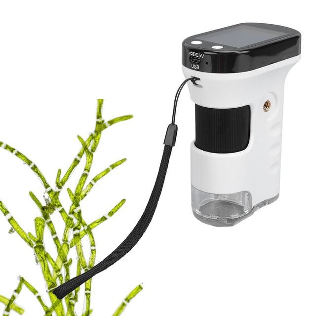 Microscopio Digital Con Pantalla, LED LIGHT 1000X Microscopio en Miniatura de AUNTO PARA LABORATIONIO Para Niños