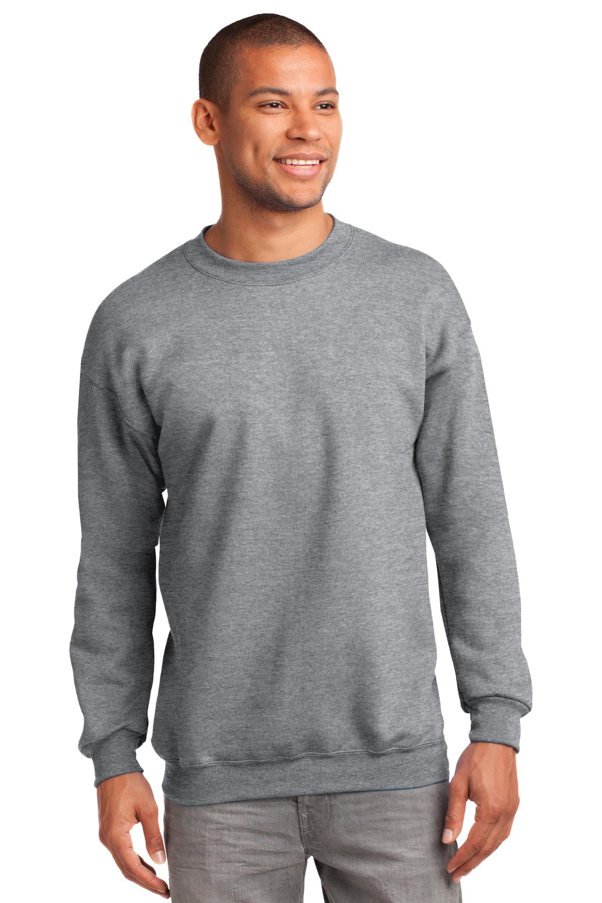 Port & Company Tall Essential Fleece Crewneck Sweatshirt-XLT (Athletic  Heather) 