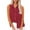 Red, variant on Women Tank Tops Zeophrasy Fashionable Women's Summer Solid Color Sleeveless Slit Pocket Button Up Shirt Great Gift for Less White M