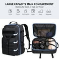 thumbnail image 4 of WITZMAN Carry On Travel Backpack for Men Convertible Nylon Backpack 3 in 1 Bag fit 17 Inch Laptop for Airplane 45L,B688 Black, 4 of 12