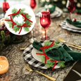 thumbnail image 4 of ¡Precios Increíbles!, Decoración de mesa navideña Guirnalda Lazo Vela Anillo Anillo Vela Bayas Navideñas Akmoler, 4 of 6