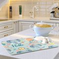 thumbnail image 6 of Hello Elephants Face Dish Drying Mat 16x18 Absorbent Microfiber Draining Rack Pad for Kitchen Counter Sink, 6 of 8