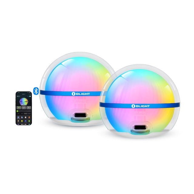 Luz nocturna inteligente OLIGHT Sphere C, paquete de 2 unidades, USB-C, 75 lúmenes