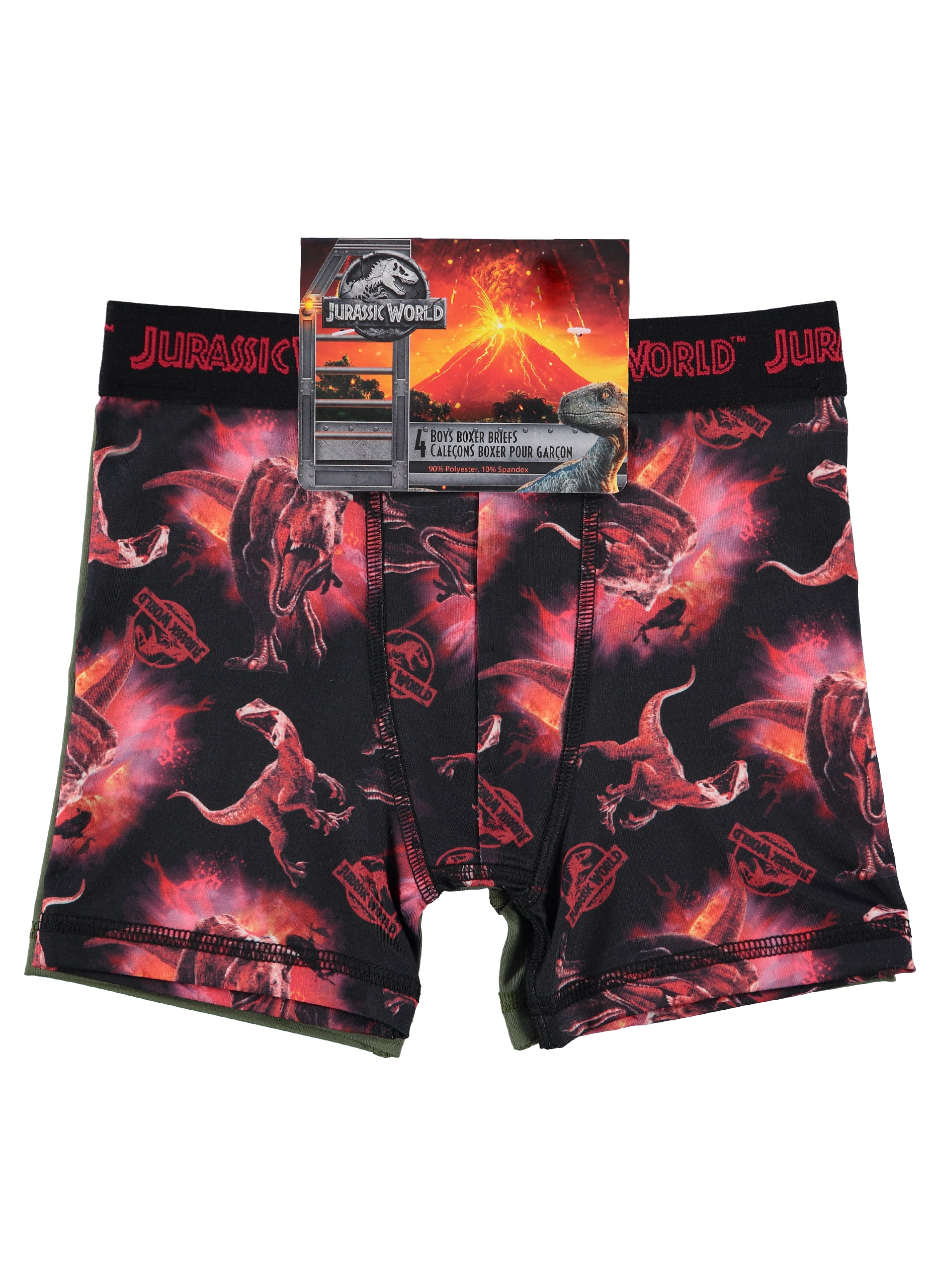 Pack of 4 Kids Underwear Jurassic World 2 Boys Boxers