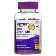 Equate Diphenhydramine HCl Sleep Aid Caplets for Occasional Sleeplessness Relief, 25mg, 365 Count