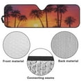 thumbnail image 6 of Uorisanigo Windshield Sun Shade Foldable 1 Piece Orange Sunset Palm Trees Car Sunshade Sun Visor Suitable for K JKU TJ 2 Door / 4 Door, Heat and UV Rays Blocker Keeps Vehicle Cool, 6 of 7