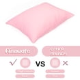 thumbnail image 5 of 2 Pack Organic Cotton Toddler Pillowcase/Travel Pillowcase 14x20 Inches with Envelope Closure - Soft & Breathable Children Pillow Case Cover Solid Pink, 5 of 7