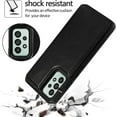 thumbnail image 5 of Case for Samsung Galaxy A53 5G, Luxury PU Leather Case with [Two Magnetic Clasp] [Card Slots] Kickstand Function Durable Shockproof Soft TPU Case Back Wallet Cover - Black, 5 of 15