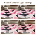 thumbnail image 7 of ODIKA 6'x9' Ultra-Soft Area Rug, Pink Abstract Geometric Contemporary Bold Interlocking Maze Grid None Washable, Bare feet friendly, Silk-Touch for Guest Room, Bedroom, 7 of 7