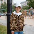 thumbnail image 2 of KUIFORTI Leopard Print Boys Hoodies 6-7 Years Fleece-Lined Hooded Zip Up Sweatshirts with Pockets Warm Thick Fall Fashion Outfits Winter Clothes for Outdoor Activity, 2 of 6