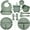 Sage, variant on HippoBaby Baby Led Weaning Supplies | 10 Piece Silicone Feeding Set | Baby Toddler Bib Cup Divided Plate and Bowl Self Feeding Spoons Dish Set || Toddler Feeding Supplies (Lavender)