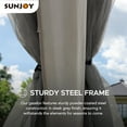 thumbnail image 2 of Sunjoy 10 x 10 ft. Soft Top Gazebo, Outdoor Patio Backyard Modern Grey 2-Tier Steel Frame Gazebo with Mesh Netting, 2 of 13