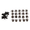 thumbnail image 2 of Remaches de latón BLESIY 20 piezas tornillo trasero cabeza forma artesanía cuero Gris negro, 2 of 7