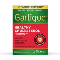 Garlique Healthy Cholesterol Support Supplement, Odor Free Garlic, 5000 mcg Allicin, White Caplets 60 Ct