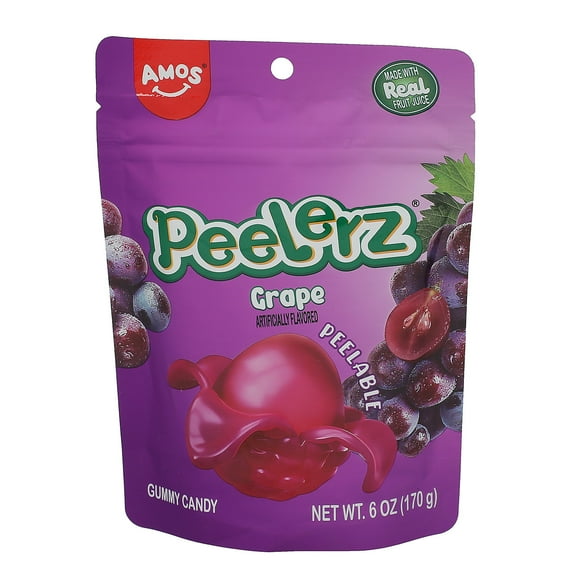 6 oz. Peelerz Grape-Flavored Chewy Gummy Candy - 30 Piece