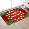 thumbnail image 4 of Wangscanis Home Christmas Floor Mat, Snowman/Santa Printed Square Carpet, 4 of 8