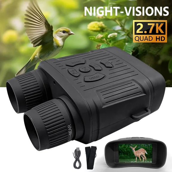 2.7K Digital Infrared Night Vision Goggles 36MP Resolution Recording for Hunting