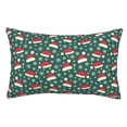 thumbnail image 1 of Balery Santa Hat Joy Green Festive Funda de Cojín Estampada, Regalos para Mujeres, Regalos de Amor para Ella, Regalos para Novia o Esposa, Funda de Almohada-20"x30", 1 of 6