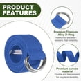 thumbnail image 3 of Uxcell Web Football Belt, Men Canvas Belt Web Flag Football D Ring, Adjustable Soccer Replacement Strap 51 Inch & 2 Pcs & Canvas & Blue, 3 of 7