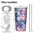 thumbnail image 4 of Pioneer Flower 10oz Tumblers Stainless Steel Tumbler with Lid and Straw,Vacuum Insulated Double Wall Travel Tumbler Cups with Cleaning Brush for Coffee, Tea, 4 of 4