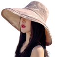 thumbnail image 1 of Chapeau de Soleil Papillon Réversible : Chapeau de Plage en Coton à Large Bord pour Femmes, 1 of 6