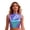 Blue, variant on Wang6 women sparkle high neck tank tops cropped sleeveless mardi gras shirts crew neck slim fit summer dance tees tops White XL