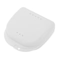 thumbnail image 1 of Unique Bargains 1 Pce Boîte de Rangement pour Appareils Dentaires avec Trous de Ventilation Boîte de Rangement Compacte Blanche, 1 of 5