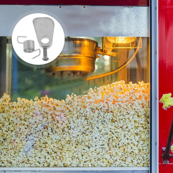 FRCOLOR 1 Set Stainless Steel Popcorn Machine Parts Replacement Compatible with Commercial Popcorn Makers Reusable Popcorn Maker Supply Silver
