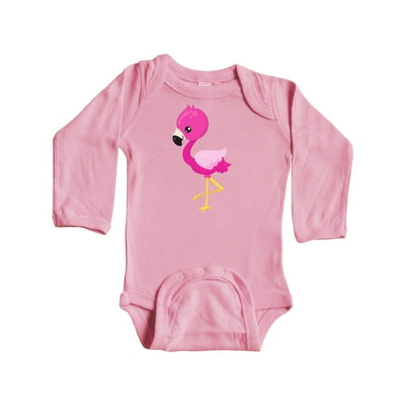 

Inktastic Little Flamingo Baby Flamingo Pink Flamingo Gift Baby Girl Long Sleeve Bodysuit
