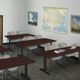 thumbnail image 2 of Regency Cain 72 x 24 in. T-Base Training Seminar Table- Mahogany & 2 Zeng Stack Chairs- Grey, 2 of 7