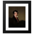 thumbnail image 2 of George Chinnery 12x14 Black Modern Framed Museum Art Print Titled - Portrait of a Gentleman Wearing a Brown Coat and Red Cravat, 2 of 5
