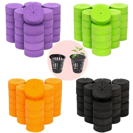 WuPing Plant Growing Kits Neoprene Clone Collars - 120 Pack Cloning Collars, 2" Inch, Multi-Color