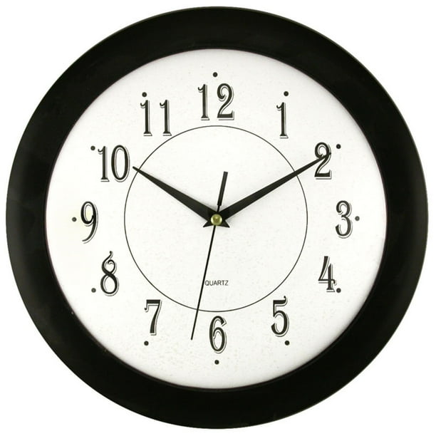 Round Wall Clock with Black Frame
