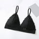 thumbnail image 4 of Gibobby Brasier estraple para mujer Copa triangular de encaje para mujer Ropa interior en la espalda Estilo Envoltura en el pecho Toallita para el pecho(Negro,CH), 4 of 5