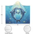 thumbnail image 3 of Ocean Dolphin Wearable Blanket Hoodies for Women Men Adults Dolphin Lovers Cozy Plush Cute Dolphins Hooded Blankets for Cozy Plush Decor Birthday Gifts 50×60 Inch, 3 of 5