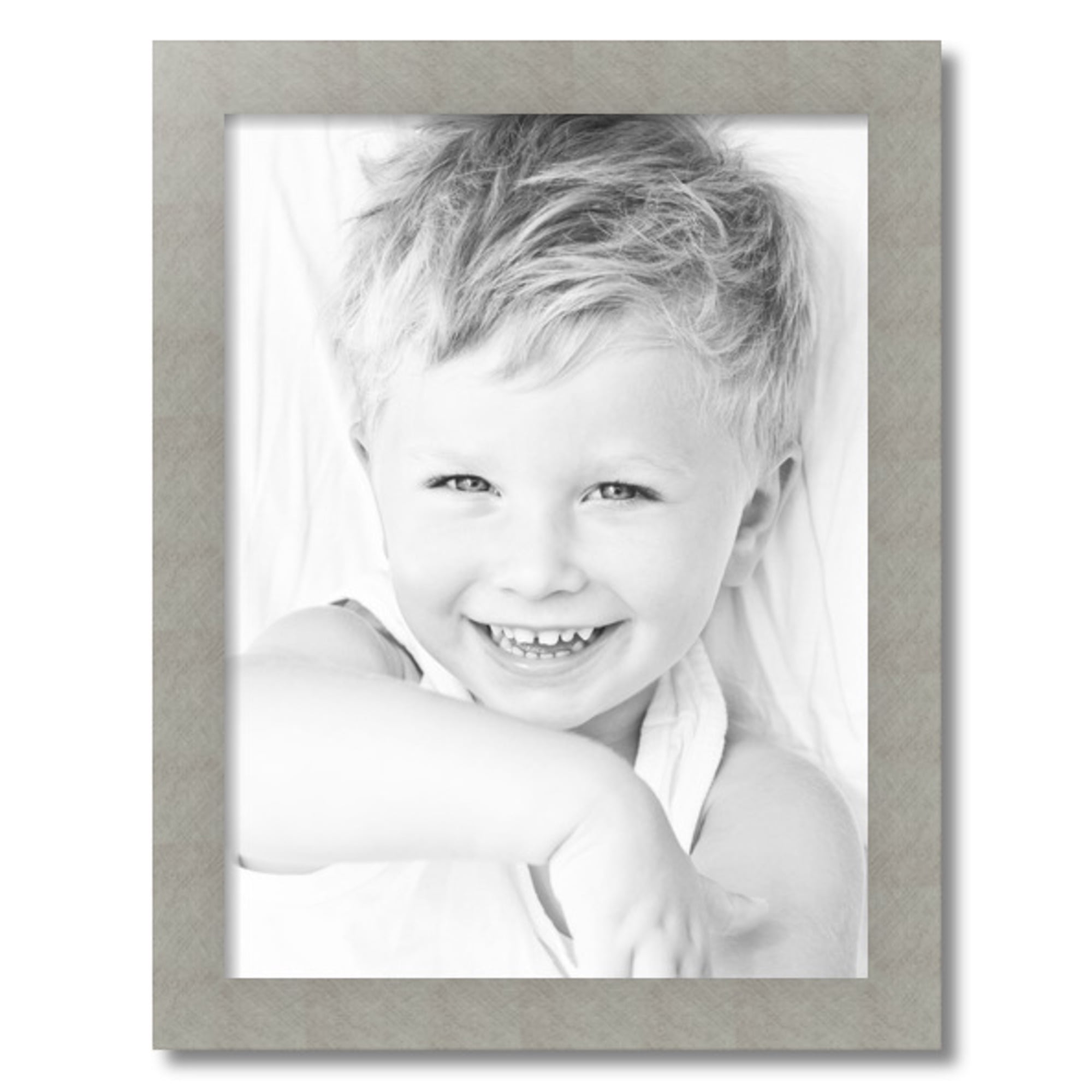 ArtToFrames 18" x 24" Metallic Deco Silver Picture Frame, 18x24 inch Silver MDF Poster Frame (WOM-4501)
