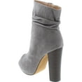 thumbnail image 3 of Chase & Chloe Ivy-1 Women's Ruched Zip High Stacked Heel Ankle Booties, 3 of 7