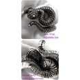thumbnail image 3 of GHSDFBB Snake Shaped Ring, 925 Sterling Silver Rattlesnake Circlet, Handmade Animal Hoop, 3 of 7