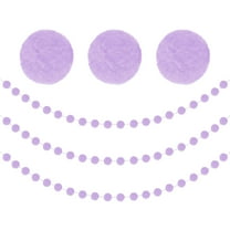 Uxcell Felt Ball Garland, Pom Pom Garland with 20 Balls Light Purple 3Pcs