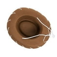thumbnail image 2 of Children Brown Red Felt Woody Cowboy Hat Adjustable Western Big Brimmed Rope Wearing Cowboy Party Hat Non Woven Fabric With Rope Wide Hat, 2 of 4