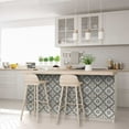 thumbnail image 6 of Mi Alma Removable Vinyl Floral Black Gray Backsplash Tile Stickers, 24pcs, 6 of 10