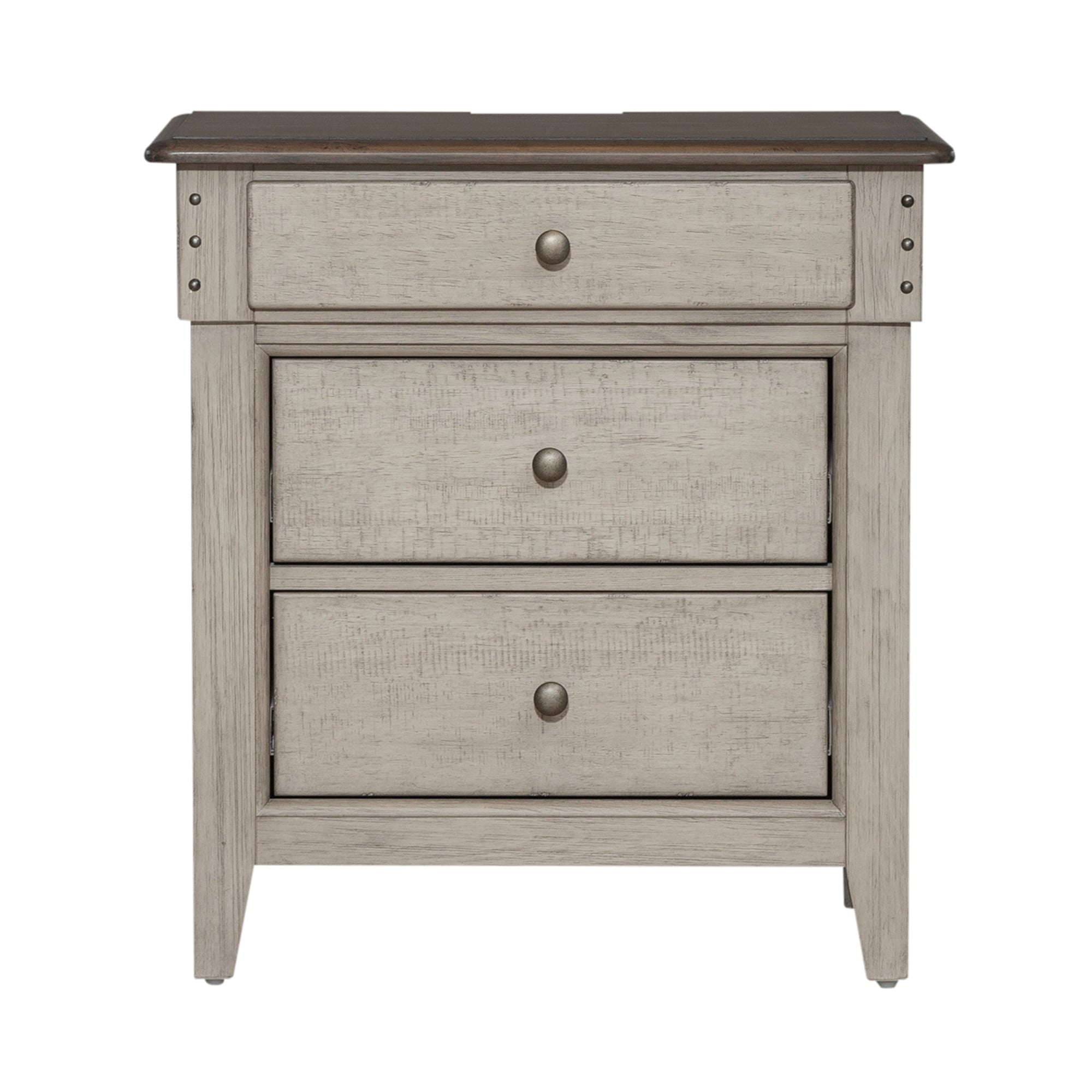 Ivy Hollow 3 Drawer Night Stand w/ Charging Station