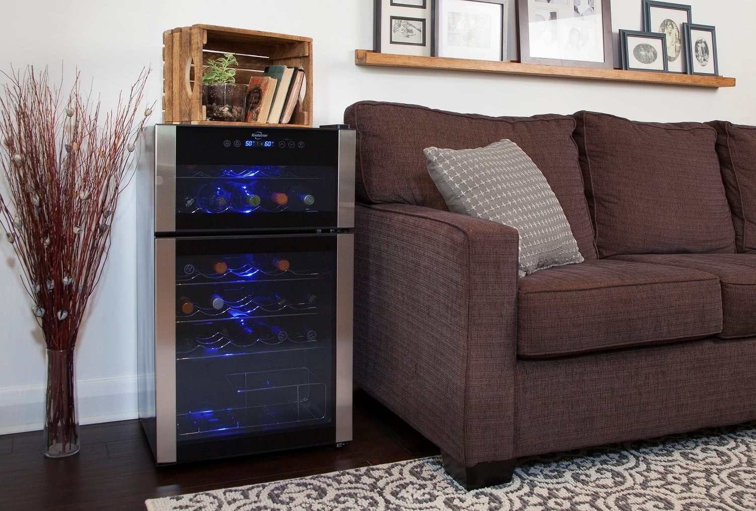 Koolatron 29 Bottle Dual Zone Wine Cooler Freestanding Wine Fridge