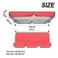 thumbnail image 3 of pdqouc Porch Swing Replacement Canopy Cover Set, Sun Shade Awning Top 142x120x18cm and Seat Cover 150x150x10cm, for Outdoor Garden Patio Yard, Easy Install, 3 of 9