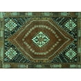 thumbnail image 1 of Ahgly Company Indoor Rectangle Persian Turquoise Blue Traditional Area Rugs, 3' x 5', 1 of 4