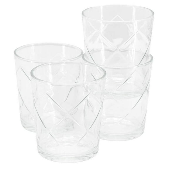 Gibson Home 141403.04 13.5 oz Lattice Double Old-Fashioned Glass Set - 4 Piece